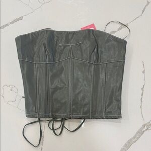 Edikted Dark Green Corset Top